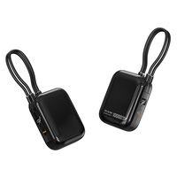 Powerbank Mini Tipis Kapasitas 10000mAh, Dilengkapi Dua Kabel Pengisian Daya, Mendukung Pengisian Cepat, Baterai Eksternal Ponsel 22.5W