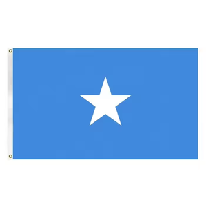 Drapeau national personnalisé de haute qualité <span class=keywords><strong>pas</strong></span> <span class=keywords><strong>cher</strong></span> 3x5 Foot Print 100% Polyester Somalia National Flag - Product Image 1