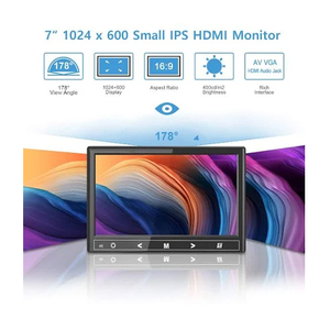 Mini Monitor de 7 Pulgadas 1024X600, Pantalla LCD para Auto, Pequeña Pantalla HD con Control Remoto, Monitor LCD TFT de 7 Pulgadas - Product Image 2