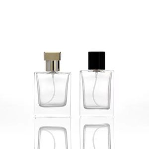 Hot <b>Empty</b> <b>Glass</b> Spray <b>Bottle</b> 30ml 50ml Clear Black Refillable Screw Square Perfume <b>Bottle</b> - Product Image 6