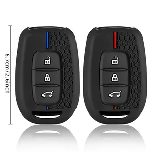 Coque de clé de voiture en silicone à 3 boutons pour <span class=keywords><strong>Renault</strong></span> Kwid Traffic Symbol Dacia Sandero Logan Duster 2016 <span class=keywords><strong>2017</strong></span> 2018 - Product Image 6