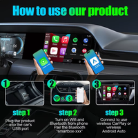 Dongle CarPlay sans fil Adaptateur auto Android pour voiture OEM Filaire CarPlay Fonctionne avec IOS Android Filaire vers sans fil