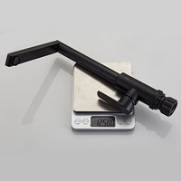Robinet de cuisine premium anti-éclaboussures rotatif en aluminium avec cartouche céramique, eau froide et chaude