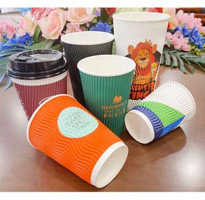 Vaso de Papel Kraft Biodegradable de Doble Pared Personalizado para Café, Vino, Agua Mineral, Tequila y Bebidas Energéticas - Product Image 1