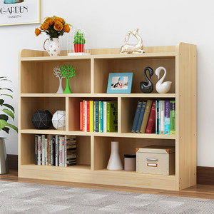 Pine Solid Wood Freestanding Modular Custom-Made Modern Minimalist Bedroom Bookcase with Straight Shelves Home Use - Product Image 2