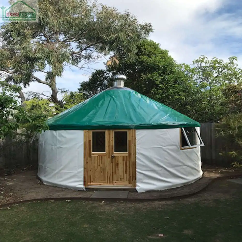 Yurta mongola di lusso in tela di lusso con tenda yurta invernale impermeabile