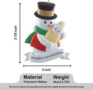 Première décoration de Noël du grand-père 2027 |   Grand-père personnalisé avec bébé - Product Image 3