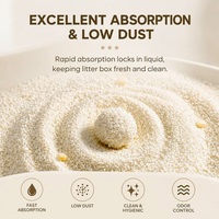 Litière pour chat en manioc biodégradable en vrac, faible teneur en poussière, agglomération rapide, haute absorption d'eau, ne colle pas au fond, vente directe en gros