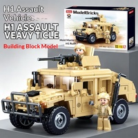 Sluban M38-B0837 H1 Vehículo de Asalto Blindado de Ingeniería, Modelo de Bloques de Construcción de Partículas Pequeñas, Juguete Educativo de Plástico para Niños