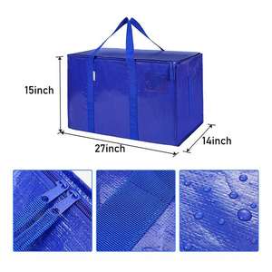 Bolsas <span class=keywords><strong>de</strong></span> almacenamiento tejidas PP reutilizables <span class=keywords><strong>de</strong></span> gran capacidad personalizadas al por mayor calientes <span class=keywords><strong>con</strong></span> asa móvil impermeable para vendedor caliente <span class=keywords><strong>de</strong></span> <span class=keywords><strong>Amazon</strong></span> - Product Image 2