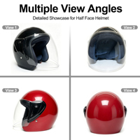 Casque de moto modulable certifié ECE à face ouverte, coque ABS, visière transparente, fermeture rapide, léger, pour Cruiser
