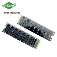Carte d'extension fiable ASM1166 M.2 NVMe vers 6 ports 3.0 pour NAS Synology, prend en charge le branchement à chaud et le RAID, PCIe 3.0 x2, avec dissipateur thermique