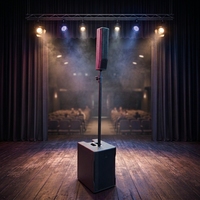 Système de haut-parleurs colonne actifs à deux voies OEM Evox 8 de 12 pouces - Portable, en contreplaqué de bouleau, étanche, 1400 W de crête/700 W RMS, DSP intégré