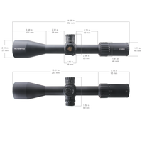 Lunette de tir tactique Vector Optics Tauron 6-24x50 HD 30 mm en aluminium, étanche, avec long recul oculaire et montage sur tourelle
