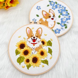 Kit Fai-da-Te per Ricamo di Cuccioli, Arte Murale Floreale in Stile Europeo, Decorazione Casa Facile per Bambini, Regalo Perfetto per Lavori <span class=keywords><strong>a</strong></span> Maglia - Product Image 3