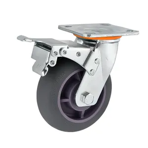 CMCL Hi-Tech Castors Thermoplastic Elastomer Grey Rubber Performa Wheels Casters