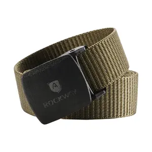 Weaver OEM ODM 3.2cm wide fashion belts green color webbing belt plastic buckle nylon webbing belt