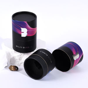 Emballage personnalisé Tube rond en carton de luxe pour aliments kraft Emballage de boîte en tube de papier Push Up en feuille d'argent noir - Product Image 3