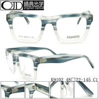 Nouvelle personnalité de la mode de haute qualité K9102 feuille d'acide acétique reconstituée faite à la main acétate montures de lunettes surdimensionnées colorées
