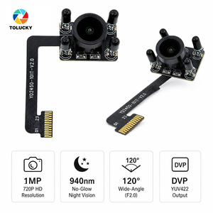 โมดูลกล้อง Custom 1MP SC101IoT DVP ความละเอียด 720P 30FPS มุมมองภาพ 120 องศา 24 พิน FPC 940nm IR ผู้ผลิต OEM ODM สำหรับระบบวิดีโอฝังตัว - Product Image 1