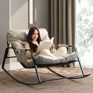 Nouveau Modèle 2025 Fauteuil Inclinable <span class=keywords><strong>Adulte</strong></span> Double Canapé Paresseux à Bascule pour la Maison, en Métal, Idéal pour Balcon ou Salon - Product Image 1