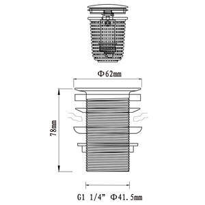 WaiiHO 020 - Desagüe de latón de diseño moderno de 3 pulgadas sin rebosadero para lavabo, bañera y fregadero de baño, ideal para hoteles - Product Image 5