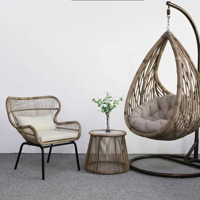 BFP — ensemble canapé de jardin en rotin pour maison, mobilier Style moderne, café, chaise de jardin, mobilier de Patio