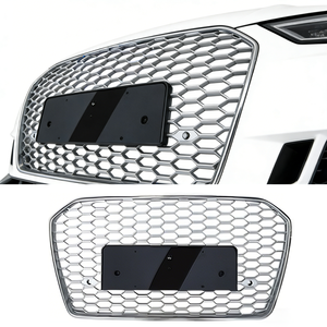 Accessoires de décoration extérieure de voiture en ABS noir, kits de carrosserie, calandre avant en maille pour <span class=keywords><strong>Audi</strong></span> A6 S6 C7 PA 2016-2018 - Product Image 4