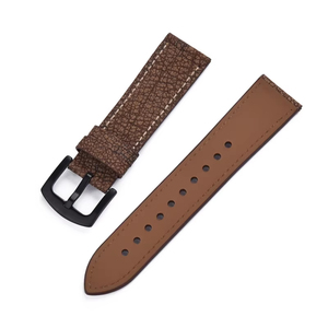 Correa de reloj de cuero genuino de lujo al por mayor de fábrica, correa de piel de vaca con textura granulada de liberación rápida para reloj de pulsera para hombre - Product Image 6