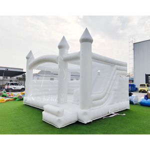 Commercial Inflatable Bounce House Kids Toddlers Inflatable Wedding Party Bouncer White Bouncy Castle with Slide PVC Materials - Product Image 1
