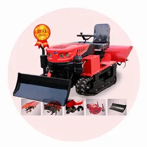 Aangepaste Kleur Met Ploeg In Pakistan Mini 20HP 35Hp Chain-Track Tractor Met Vijf Gratis Farm Gereedschap