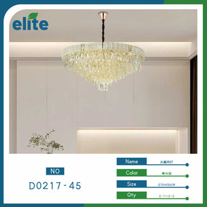 D75 X H36cm elegante lampadario di cristallo caldo bianco luce contemporanea mediterraneo postmoderno per l'arredamento di casa di lusso per la sala - Product Image 1