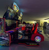 Simulateur de course haut de gamme pour adultes, équipement de jeu de course dynamique haute définition à 4 écrans 3D de 65 pouces
