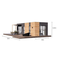 Rumah Mungil Mewah Prefab Modular dari Cina dengan Dapur dan Kamar Mandi, Rumah Mini yang Dapat Diperluas untuk Dijual