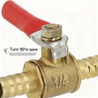Adaptador de conexión de lengüeta de manguera de latón, rosca macho de 1/4 "a tubo de 6mm, 8mm y 10mm, para línea de agua neumática y conexión de válvula de bola