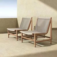 Chaise en corde de caoutchouc moderne avec structure en aluminium, style Bali Resort