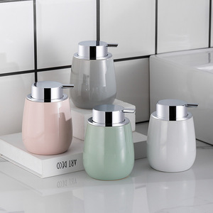 Chất lượng tuyệt vời phong cách khác nhau 350 ml gốm tay xà phòng Dispenser với bơm cho phòng tắm Vanity bàn - Product Image 4