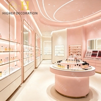 Comptoir de présentation de maquillage personnalisé pour magasin de cosmétiques, présentoir de maquillage, mobilier cosmétique pour vitrine de présentation de cosmétiques