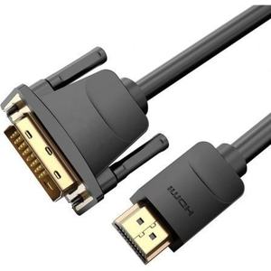 สายแปลง - DVI-D ตัวผู้ เป็น HDMI ตัวผู้, 1.5 เมตร, สีดำ, คุณภาพการถ่ายโอนข้อมูลสูงสำหรับการเชื่อมต่ออุปกรณ์ - Product Image 1