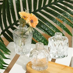 Vasi <span class=keywords><strong>in</strong></span> <span class=keywords><strong>Vetro</strong></span> Trasparente per Fiori, Set <span class=keywords><strong>di</strong></span> Mini Vasi Decorativi per Centrotavola Matrimoniali e Arredamento Casa - Product Image 5