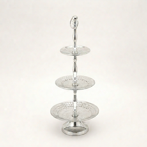 Soporte para Pastel de Aluminio Plateado Ecológico con Acabado Pulido Z M CREATIONS, Multitamaño, 60 cm de Altura, Apto para Lavavajillas, de Última Tendencia - Product Image 1