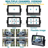Sistem Kamera Mundur Truk Trailer RV Monitor 7-inci Nirkabel Tahan Air IP68 AHD 1080p Tampilan Malam Hari Tugas Berat