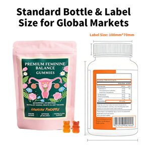 Gummies probiotiques pour femmes pour la santé vaginale et l'équilibre du pH, fabricant de compléments sous marque privée, MOQ flexible, certifié cGMP COA - Product Image 4