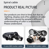 Cable de Remolque de Servicio Pesado para Camión, 12V, Cobre, 7 Vías, Cable Eléctrico para Remolque, Cable Enrollado