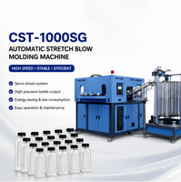 Machine de soufflage de bouteilles en plastique PET à grande vitesse, entièrement automatique, 1 cavité, contrôlée par PLC, à moteur, économe en énergie
