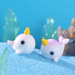 Nouvel océan ornement <span class=keywords><strong>baleine</strong></span> à une <span class=keywords><strong>corne</strong></span> Micro paysage ornement personnalisé résine artisanat décoration Gadgets - Product Image 4
