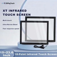 Kit hamparan Sensor sentuh infra merah 15 inci, Kit Android Win USB Driver gratis