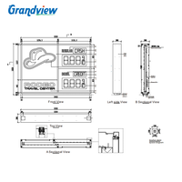 Panneau LED P4 manuel OEM Grandview pour station-service avec affichage dynamique des prix pour pompe à carburant et changeur de gaz, idéal pour les magasins de détail