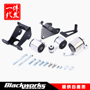 แท่นยึดเครื่องยนต์แบบปรับปรุงสำหรับ Honda Civic 06-11 Si FG FA FD K2 สีเงิน พร้อมชุดอุปกรณ์ - Product Image 5