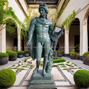Estatua de escultura de Apolo de <span class=keywords><strong>Dios</strong></span> griego de bronce de diseño clásico de tamaño real para decoración de jardín - Product Image 3